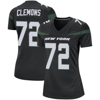Game Micheal Clemons Women's New York Jets Stealth Jersey - Black