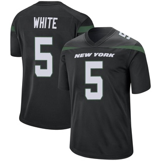Game Mike White Youth New York Jets Stealth Jersey - Black