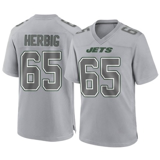 Game Nate Herbig Men's New York Jets Atmosphere Fashion Jersey - Gray
