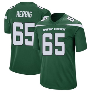 Game Nate Herbig Youth New York Jets Gotham Jersey - Green