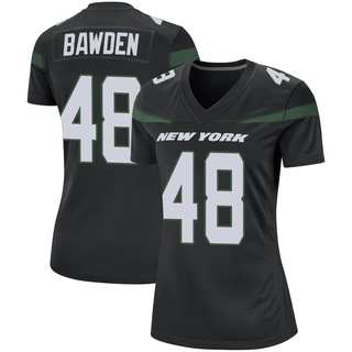 Game Nick Bawden Women's New York Jets Stealth Jersey - Black