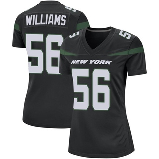 Game Quincy Williams Women's New York Jets Stealth Jersey - Black