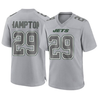 Game Saquan Hampton Men's New York Jets Atmosphere Fashion Jersey - Gray