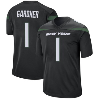 Game Sauce Gardner Men's New York Jets Stealth Jersey - Black
