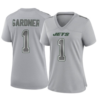 Game Sauce Gardner Women's New York Jets Atmosphere Fashion Jersey - Gray