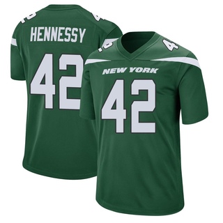 Game Thomas Hennessy Men's New York Jets Gotham Jersey - Green