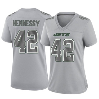 Game Thomas Hennessy Women's New York Jets Atmosphere Fashion Jersey - Gray
