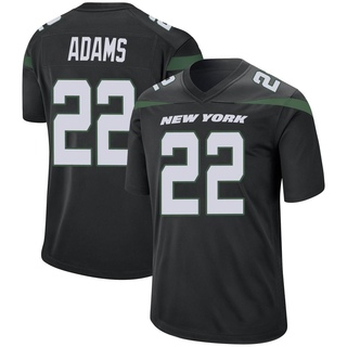 Game Tony Adams Men's New York Jets Stealth Jersey - Black
