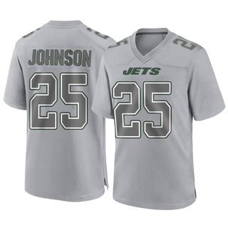 Game Ty Johnson Men's New York Jets Atmosphere Fashion Jersey - Gray