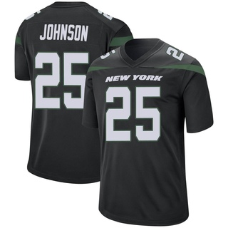 Game Ty Johnson Men's New York Jets Stealth Jersey - Black