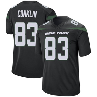 Game Tyler Conklin Men's New York Jets Stealth Jersey - Black