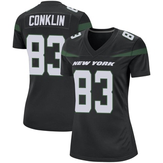 Game Tyler Conklin Women's New York Jets Stealth Jersey - Black