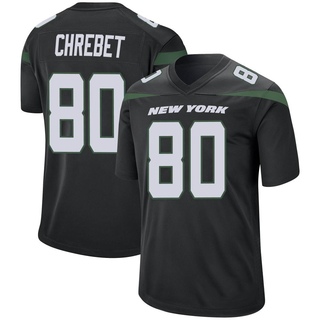 Game Wayne Chrebet Men's New York Jets Stealth Jersey - Black