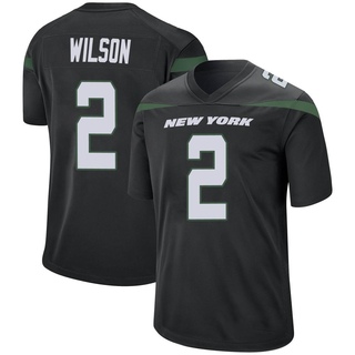 Game Zach Wilson Youth New York Jets Stealth Jersey - Black