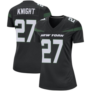 Game Zonovan Knight Women's New York Jets Stealth Jersey - Black