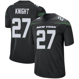 Game Zonovan Knight Youth New York Jets Stealth Jersey - Black