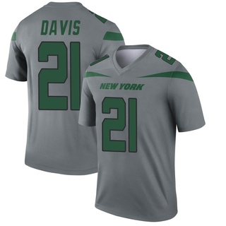Legend Ashtyn Davis Youth New York Jets Inverted Jersey - Gray