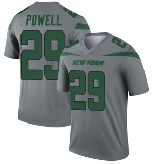 Legend Bilal Powell Men's New York Jets Inverted Jersey - Gray