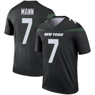 Legend Braden Mann Men's New York Jets Stealth Color Rush Jersey - Black