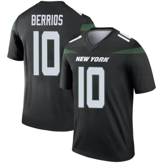 Legend Braxton Berrios Youth New York Jets Stealth Color Rush Jersey - Black