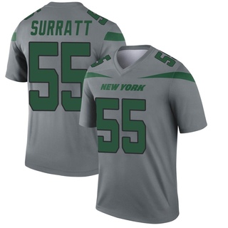 Legend Chazz Surratt Youth New York Jets Inverted Jersey - Gray