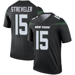 Legend Chris Streveler Men's New York Jets Stealth Color Rush Jersey - Black