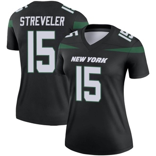 Legend Chris Streveler Women's New York Jets Stealth Color Rush Jersey - Black