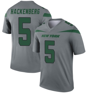Legend Christian Hackenberg Men's New York Jets Inverted Jersey - Gray