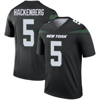 Legend Christian Hackenberg Men's New York Jets Stealth Color Rush Jersey - Black