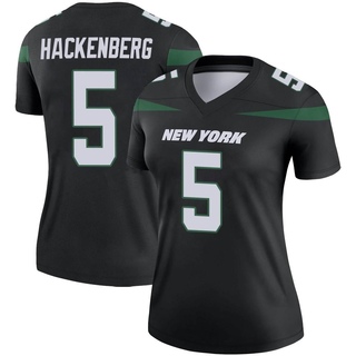 Legend Christian Hackenberg Women's New York Jets Stealth Color Rush Jersey - Black