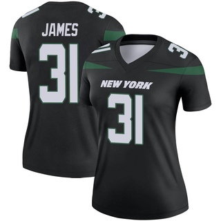 Legend Craig James Women's New York Jets Stealth Color Rush Jersey - Black