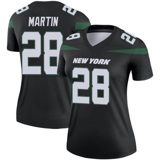 Legend Curtis Martin Women's New York Jets Stealth Color Rush Jersey - Black