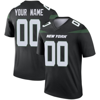 Legend Custom Men's New York Jets Stealth Color Rush Jersey - Black