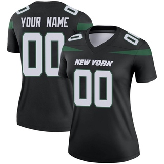 Legend Custom Women's New York Jets Stealth Color Rush Jersey - Black