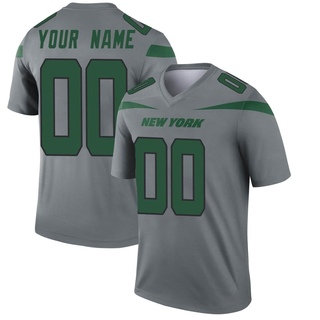 Legend Custom Youth New York Jets Inverted Jersey - Gray