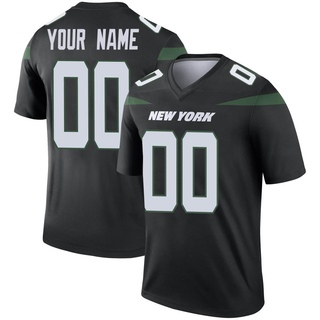Legend Custom Youth New York Jets Stealth Color Rush Jersey - Black