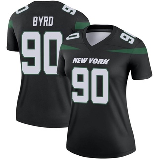 Legend Dennis Byrd Women's New York Jets Stealth Color Rush Jersey - Black