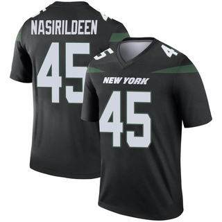Legend Hamsah Nasirildeen Men's New York Jets Stealth Color Rush Jersey - Black