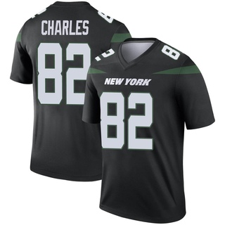 Legend Irvin Charles Men's New York Jets Stealth Color Rush Jersey - Black