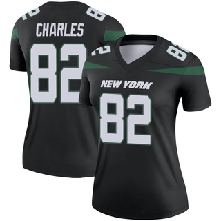 Legend Irvin Charles Women's New York Jets Stealth Color Rush Jersey - Black
