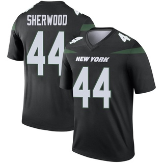 Legend Jamien Sherwood Youth New York Jets Stealth Color Rush Jersey - Black