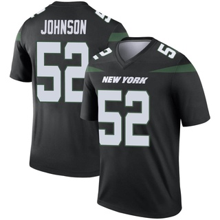 Legend Jermaine Johnson Youth New York Jets Stealth Color Rush Jersey - Black