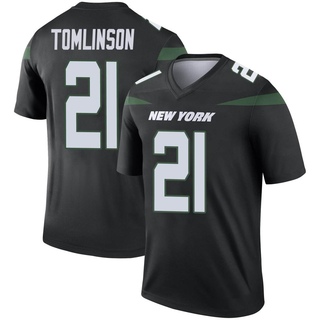 Legend LaDainian Tomlinson Men's New York Jets Stealth Color Rush Jersey - Black
