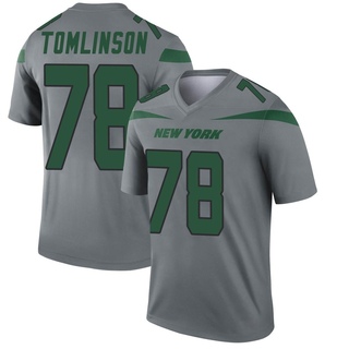 Legend Laken Tomlinson Men's New York Jets Inverted Jersey - Gray
