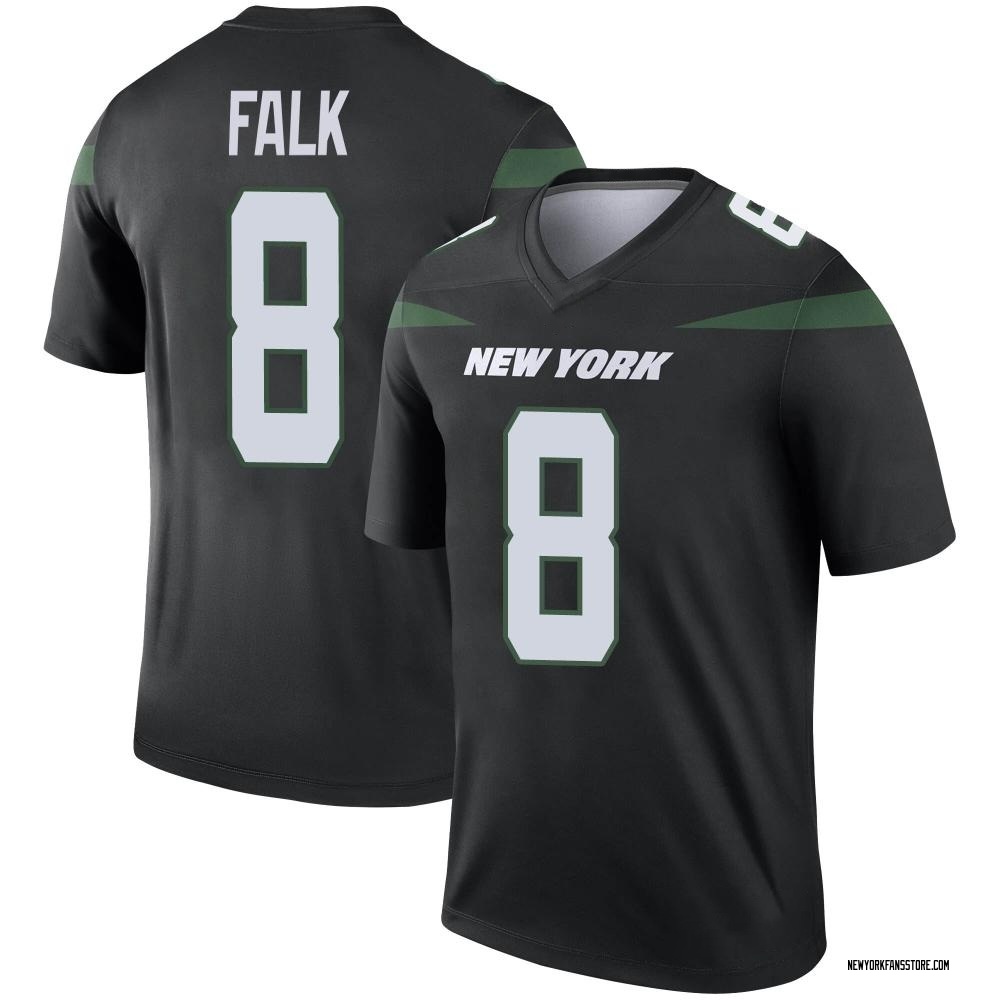 Legend Luke Falk Men's New York Jets Stealth Color Rush Jersey - Black