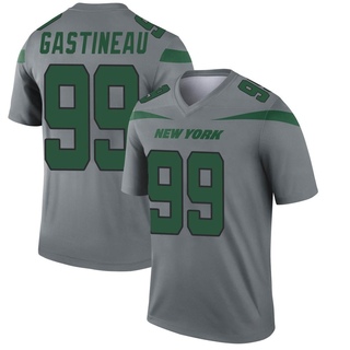 Legend Mark Gastineau Youth New York Jets Inverted Jersey - Gray