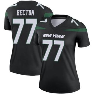 Legend Mekhi Becton Women's New York Jets Stealth Color Rush Jersey - Black