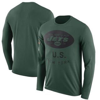Legend Men's New York Jets 2018 Salute to Service Sideline Performance Long Sleeve T-Shirt - Green