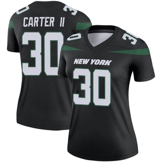 Legend Michael Carter II Women's New York Jets Stealth Color Rush Jersey - Black
