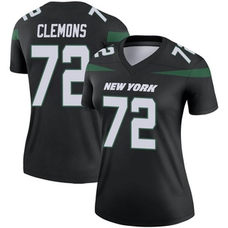 Legend Micheal Clemons Women's New York Jets Stealth Color Rush Jersey - Black